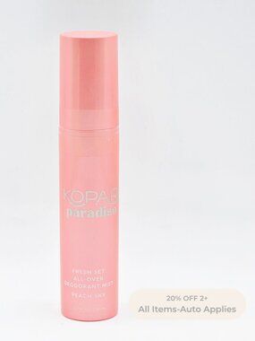 Kopari Paradiso Fresh Set All‑Over Deodorant Mist — Peach Sky — 2.7 fl oz